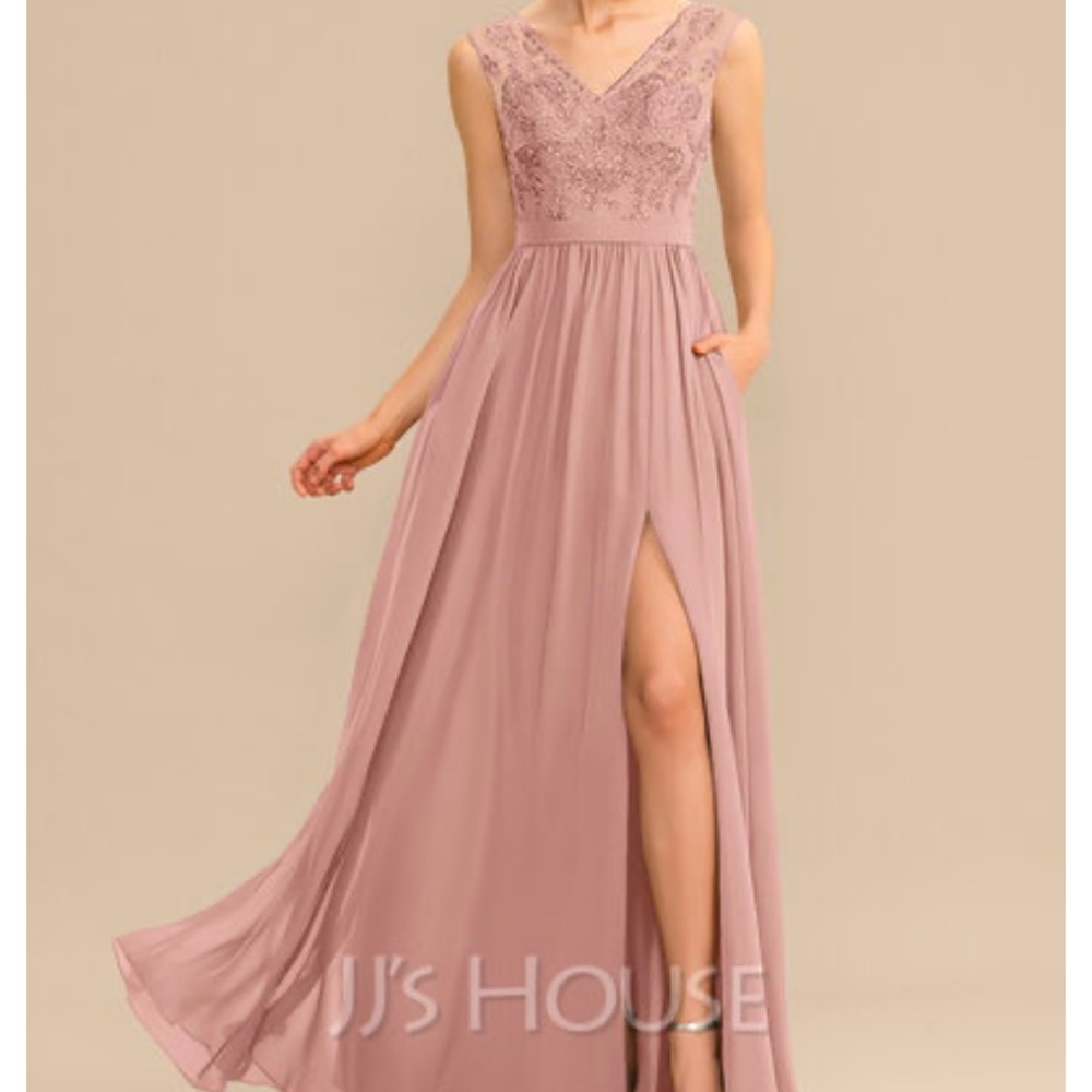 Dusty Rose Bridesmaid or Prom Dress - Size 8